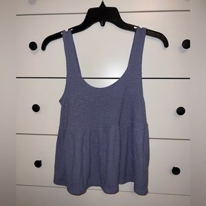 Blue flowy tank top